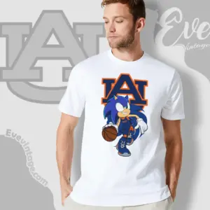 Auburn Tigers Sonic The Hedgehog Basketball T shirt