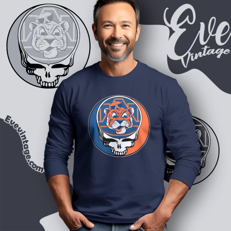 Auburn Tigers Steal Your Face Stealie Shirt Long Sleeve Tee Auburn Tigers Steal Your Face Stealie Shirt Long Sleeve Tee