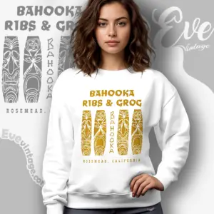 Bahooka Ribs Grog Shirt Rosemead Ca Tiki Bar Sweatshirt