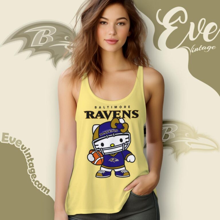 Baltimore Ravens Hello Kitty Shirt Tank Top Racerback Baltimore Ravens Hello Kitty Shirt Tank Top Racerback