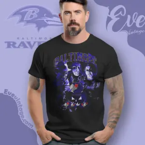 Baltimore Ravens Horror Halloween T shirt