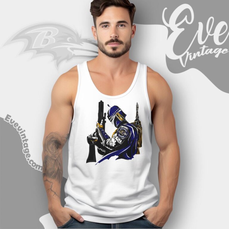 Baltimore Ravens Mandalorian Star Wars Shirt Tank Top Racerback Baltimore Ravens Mandalorian Star Wars Shirt Tank Top Racerback