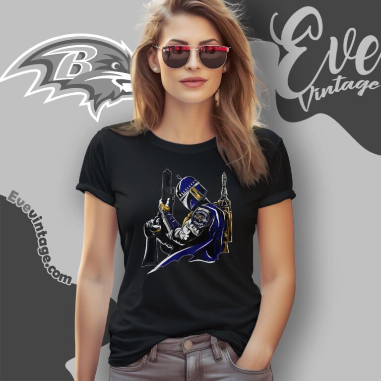 Baltimore Ravens Mandalorian Star Wars Shirt Women T Shirt Baltimore Ravens Mandalorian Star Wars Shirt Women T Shirt