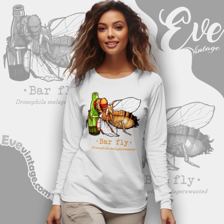 Bar Fly Shirt Drosophila Melagerswasted Long Sleeve Tee Bar Fly Shirt Drosophila Melagerswasted Long Sleeve Tee