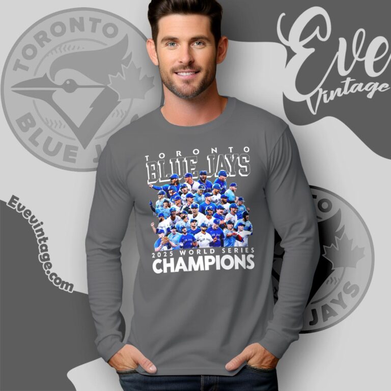 Baseball Blue Jays Champions 2025 All Team Shirt Long Sleeve Tee Baseball Blue Jays Champions 2025 All Team Shirt Long Sleeve Tee