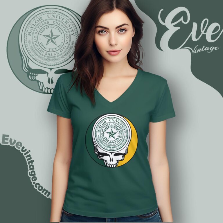 Baylor University Steal Your Face Grateful Dead Shirt V Neck TShirt Baylor University Steal Your Face Grateful Dead Shirt V Neck TShirt