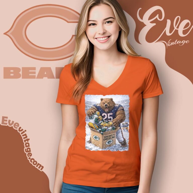 Bears Wins Packers Send Back To Cheeseland V Neck TShirt Bears Wins Packers Send Back To Cheeseland V Neck TShirt