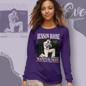 Benson Boone Tour 2026 Shirt Wanted Man Concert Long Sleeve Tee