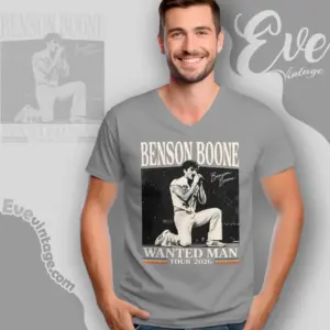Benson Boone Tour 2026 Shirt Wanted Man Concert V Neck TShirt