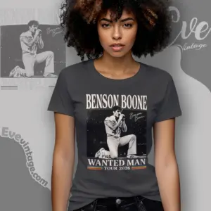 Benson Boone Tour 2026 Shirt Wanted Man Concert Women T shirt