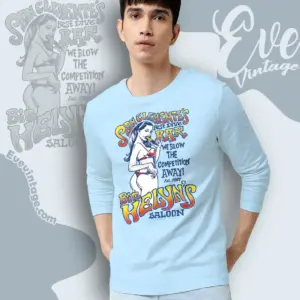Big Helyns Saloon Shirt San Clemente Ca Dive Bar Long Sleeve Tee