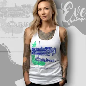 Billingsleys Outrigger Shirt Laguna Beach Tiki Bar Tank Top Racerback