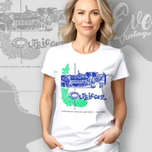 Billingsleys Outrigger Shirt Laguna Beach Tiki Bar Women T shirt