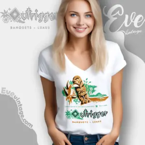 Billingsleys Outrigger Tiki Bar V Neck TShirt