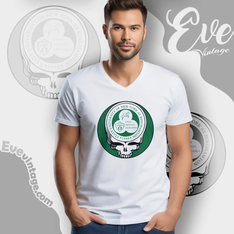 Binghamton University Steal Your Face Grateful Dead Shirt V Neck TShirt Binghamton University Steal Your Face Grateful Dead Shirt V Neck TShirt