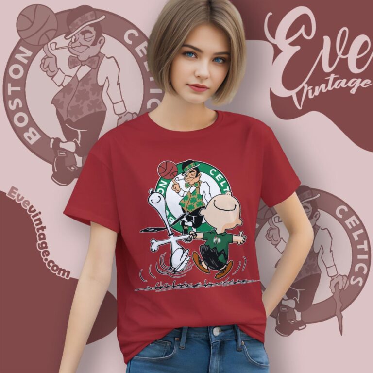 Boston Celtics Charlie Brown Snoopy Happy Dancing Shirt Women T Shirt Boston Celtics Charlie Brown Snoopy Happy Dancing Shirt Women T Shirt