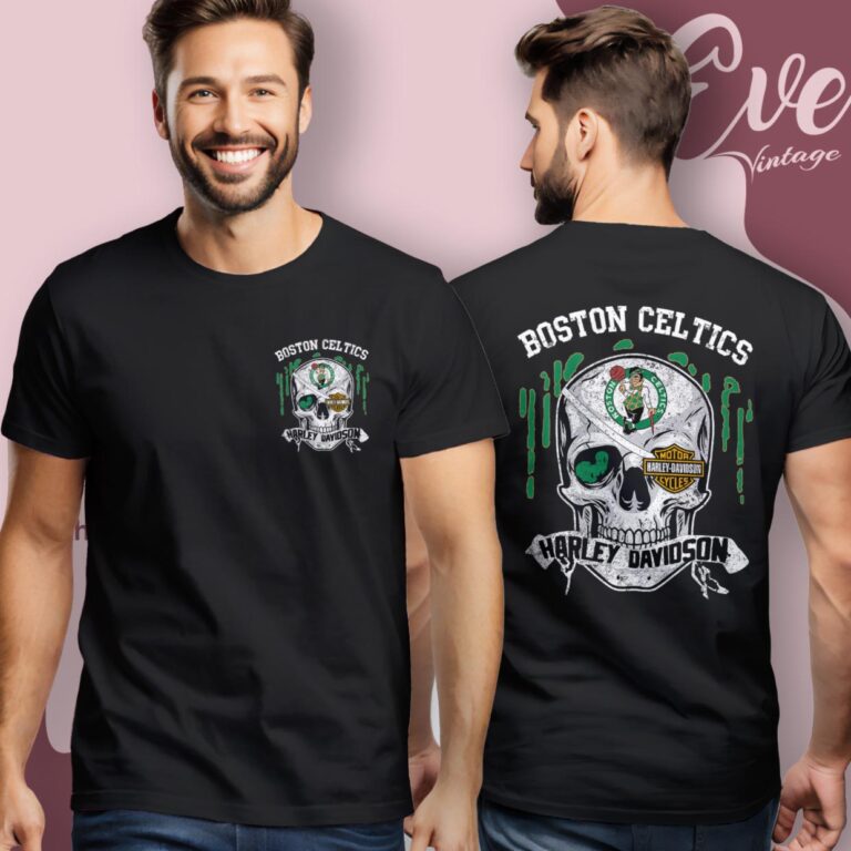 Boston Celtics Harley Davidson Skull Shirt Women T Shirt Boston Celtics Harley Davidson Skull Shirt Women T Shirt