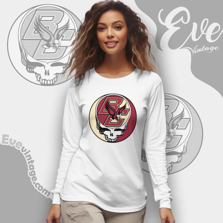 Boston College Eagles Steal Your Face Stealie Shirt Long Sleeve Tee Boston College Eagles Steal Your Face Stealie Shirt Long Sleeve Tee