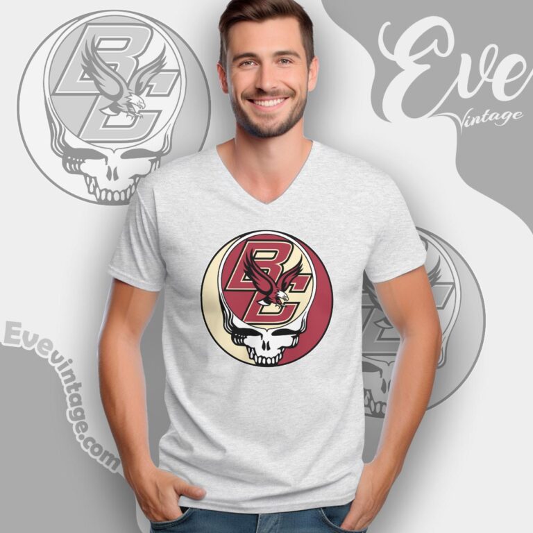 Boston College Eagles Steal Your Face Stealie Shirt V Neck TShirt Boston College Eagles Steal Your Face Stealie Shirt V Neck TShirt