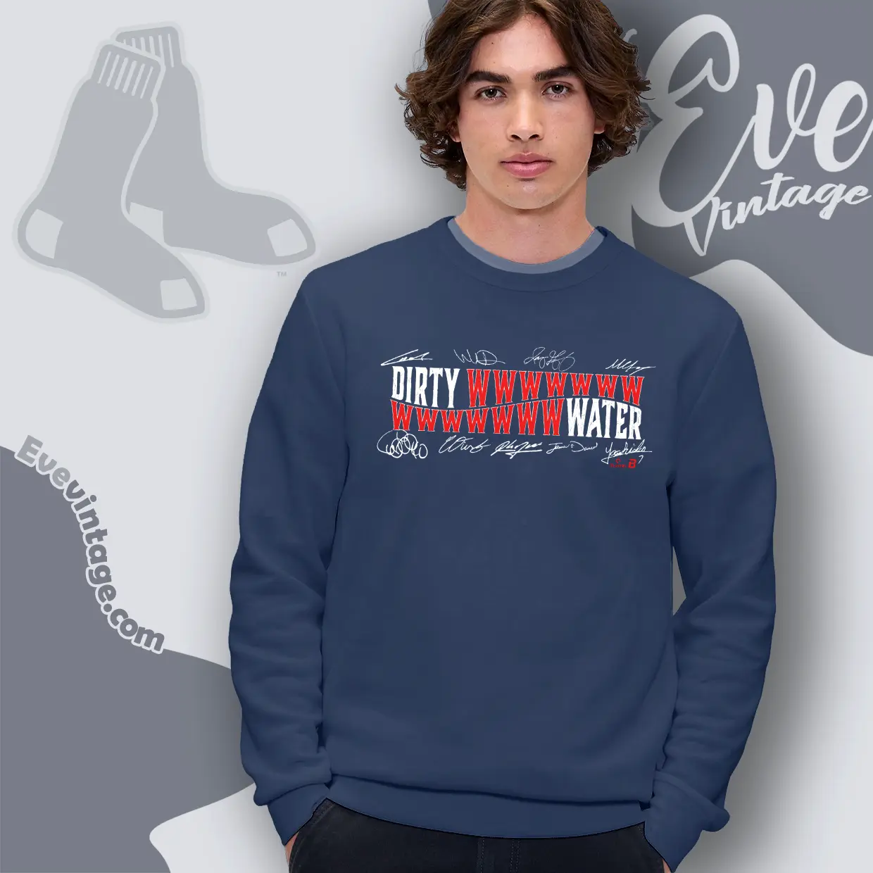 Boston Red Sox Dirty Wwwwwwwwwww Water Sweatshirt Boston Red Sox Dirty Wwwwwwwwwww Water Sweatshirt