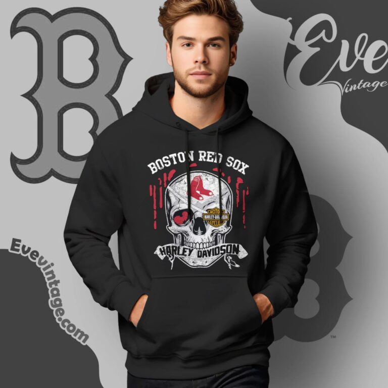 Boston Red Sox Harley Davidson Skull Shirt Hoodie Boston Red Sox Harley Davidson Skull Shirt Hoodie