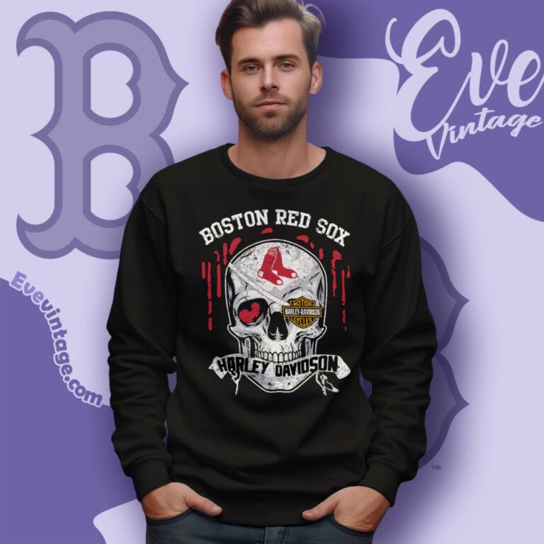 Boston Red Sox Harley Davidson Skull Shirt Sweatshirt Boston Red Sox Harley Davidson Skull Shirt Sweatshirt