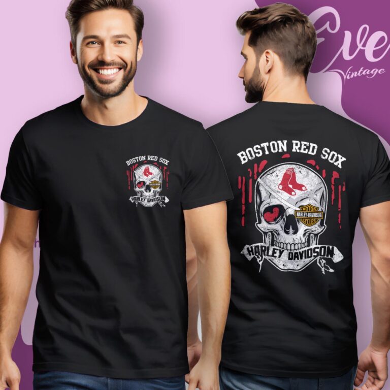 Boston Red Sox Harley Davidson Skull Shirt Women T Shirt Boston Red Sox Harley Davidson Skull Shirt Women T Shirt