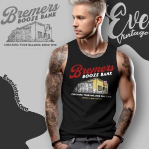 Bremer's Booze Bank Bar Shirt Minnesota Dive Bar Tank Top Racerback