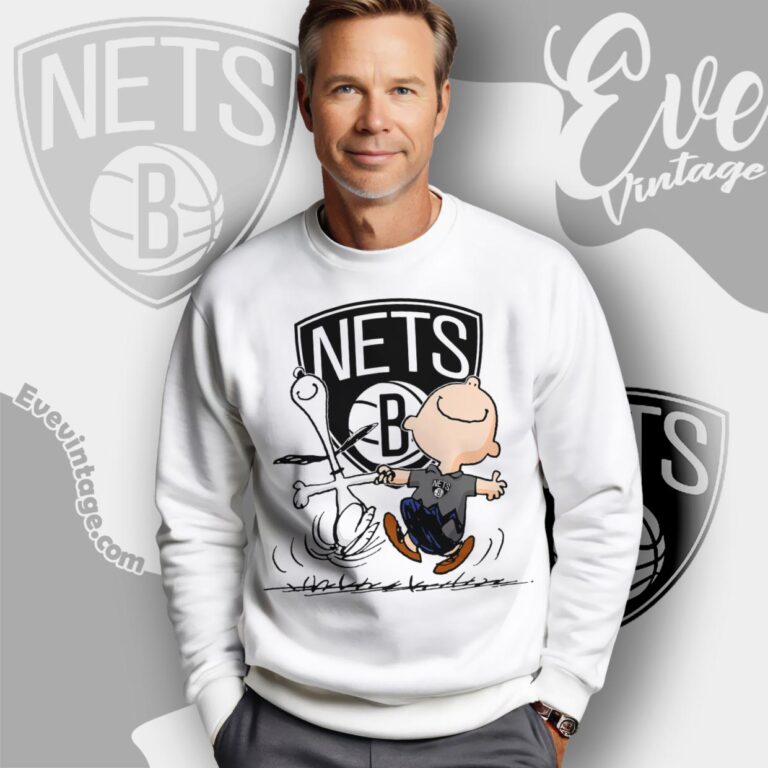 Brooklyn Nets Charlie Brown Snoopy Happy Dancing Shirt Sweatshirt Brooklyn Nets Charlie Brown Snoopy Happy Dancing Shirt Sweatshirt