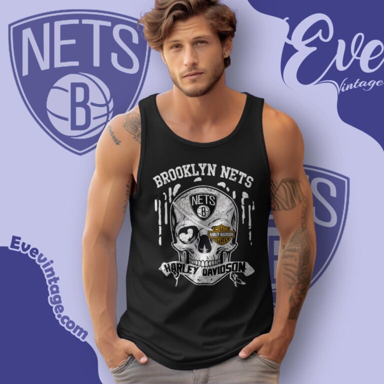 Brooklyn Nets Harley Davidson Skull Shirt Tank Top Racerback Brooklyn Nets Harley Davidson Skull Shirt Tank Top Racerback