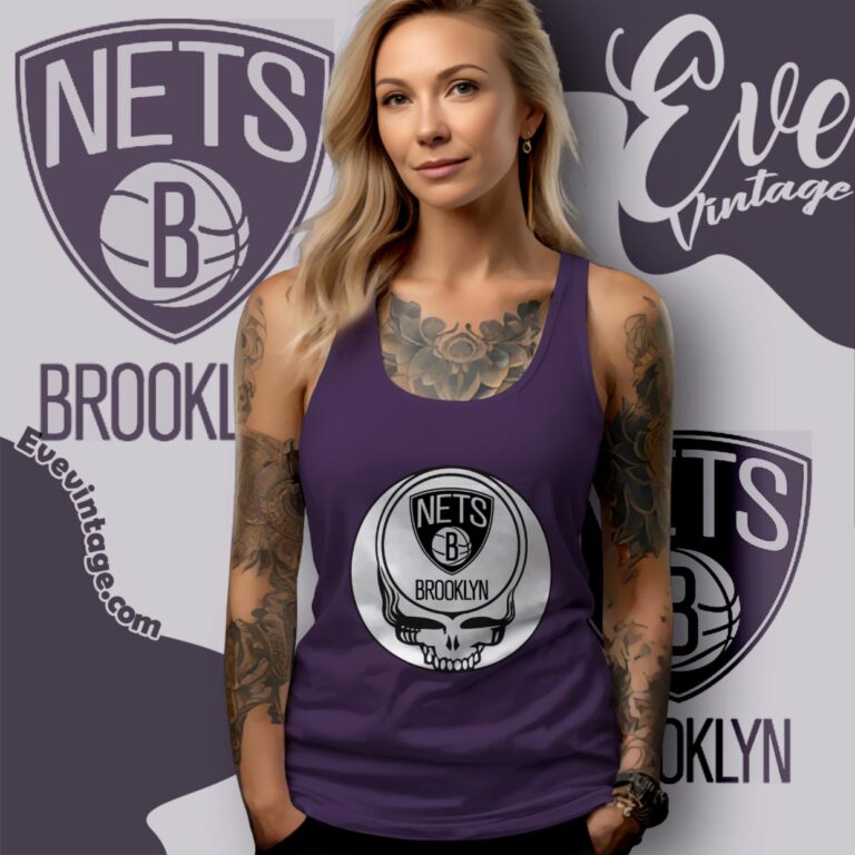 Brooklyn Nets Steal Your Face Grateful Deadshirt Tank Top Racerback Brooklyn Nets Steal Your Face Grateful Deadshirt Tank Top Racerback