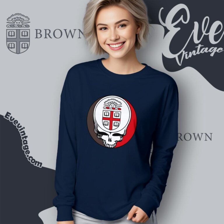 Brown University Steal Your Face Grateful Dead Shirt Long Sleeve Tee Brown University Steal Your Face Grateful Dead Shirt Long Sleeve Tee