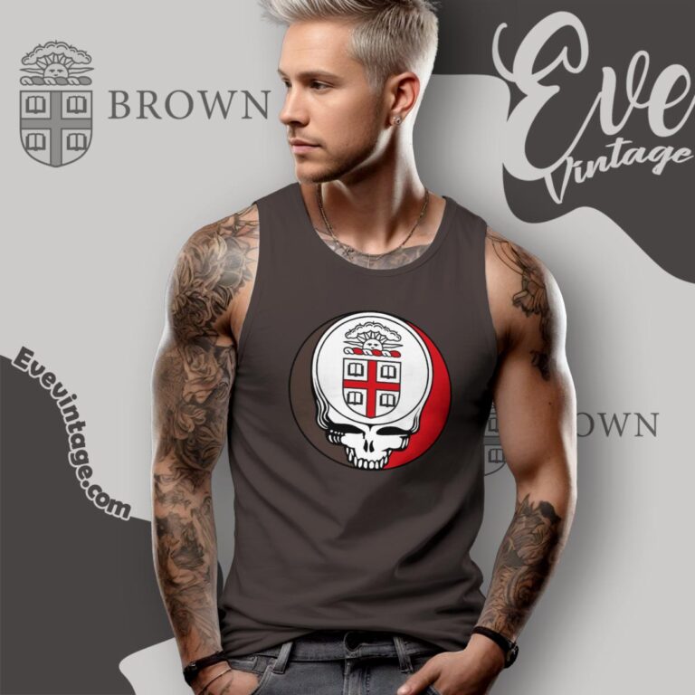 Brown University Steal Your Face Grateful Dead Shirt Tank Top Racerback Brown University Steal Your Face Grateful Dead Shirt Tank Top Racerback