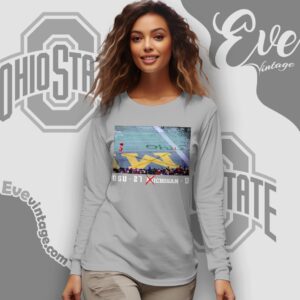 Brutus Ohio State Snow Fan Football Shirt Osu 27 Michigan 9 Long Sleeve Tee