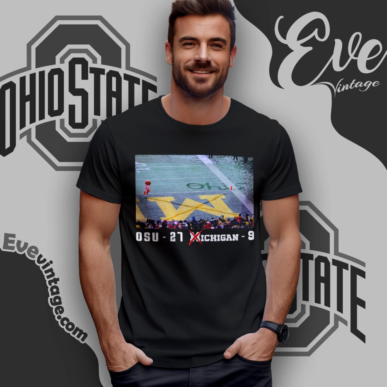 Brutus Ohio State Snow Fan Football Shirt – Osu 27 Michigan 9 Brutus Ohio State Snow Fan Football Shirt – Osu 27 Michigan 9