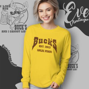 Buck's Sports Bar And Grill Shirt Rawlins Wy Dive Bar Vibe Long Sleeve Tee