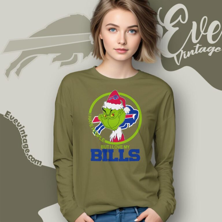 Buffalo Bills Christmas Grinch Shirt I Hate People But I Love My Bills Long Sleeve Tee Buffalo Bills Christmas Grinch Shirt I Hate People But I Love My Bills Long Sleeve Tee
