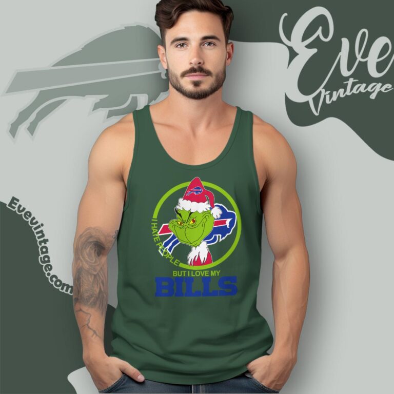 Buffalo Bills Christmas Grinch Shirt I Hate People But I Love My Bills Tank Top Racerback Buffalo Bills Christmas Grinch Shirt I Hate People But I Love My Bills Tank Top Racerback
