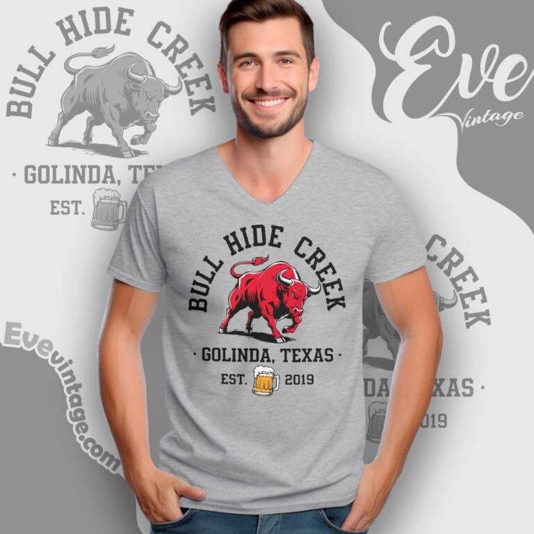 Bull Hide Creek Shirt Golinda Texas Dive Bar V Neck TShirt Bull Hide Creek Shirt Golinda Texas Dive Bar V Neck TShirt