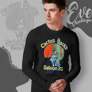 Cactus Jacks Saloon Shirt Fargo Nd Dive Bar Long Sleeve Tee