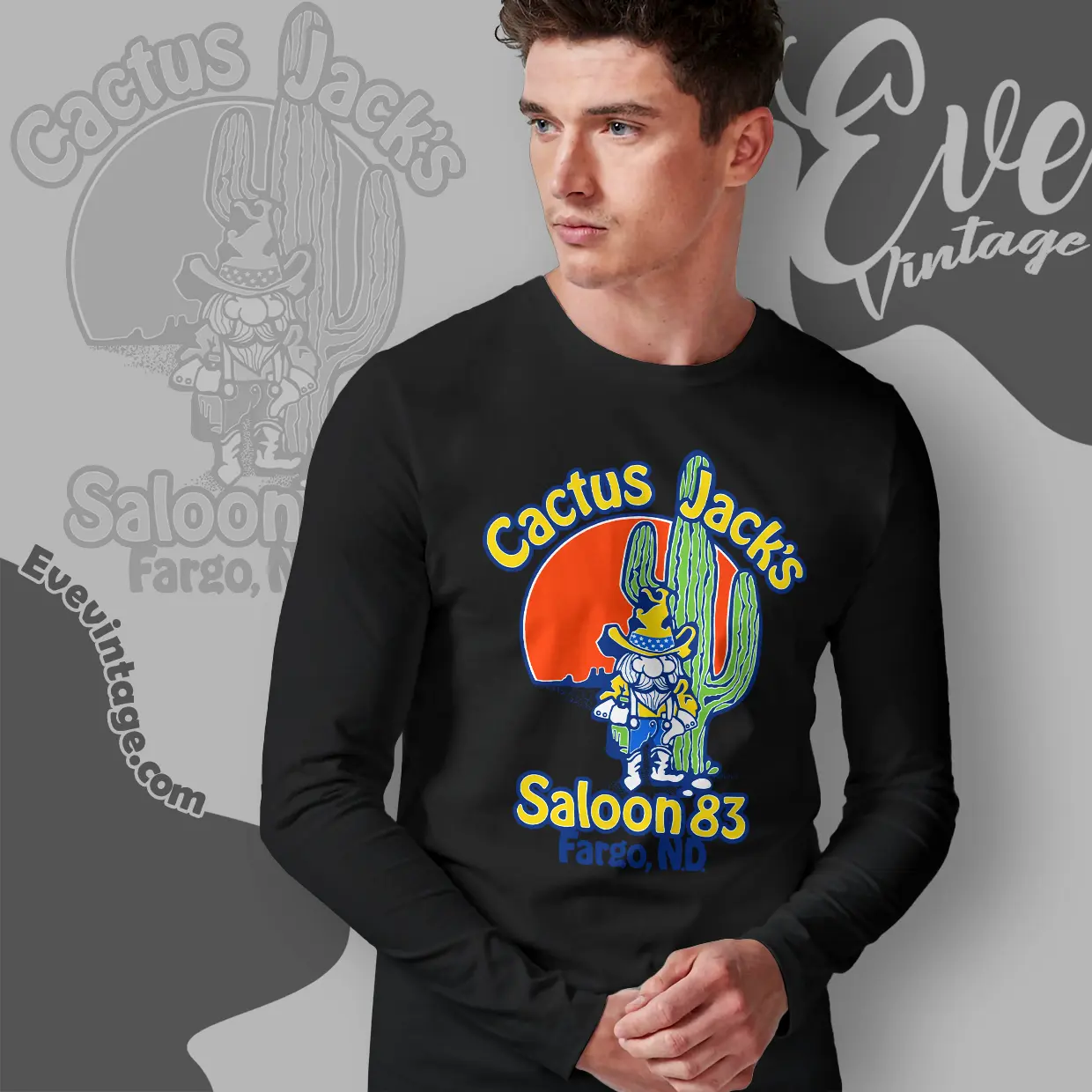 Cactus Jacks Saloon Shirt Fargo Nd Dive Bar Long Sleeve Tee Cactus Jacks Saloon Shirt Fargo Nd Dive Bar Long Sleeve Tee