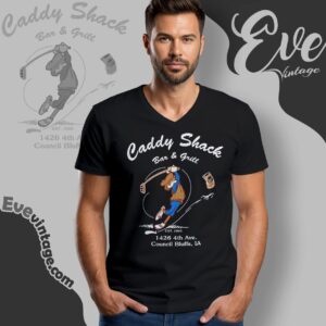 Caddy Shack Bar And Grill Iowa Dive Bar V Neck TShirt