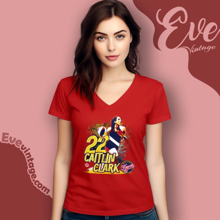 Caitlin Clark Indiana Fever 22 V Neck TShirt Caitlin Clark Indiana Fever 22 V Neck TShirt