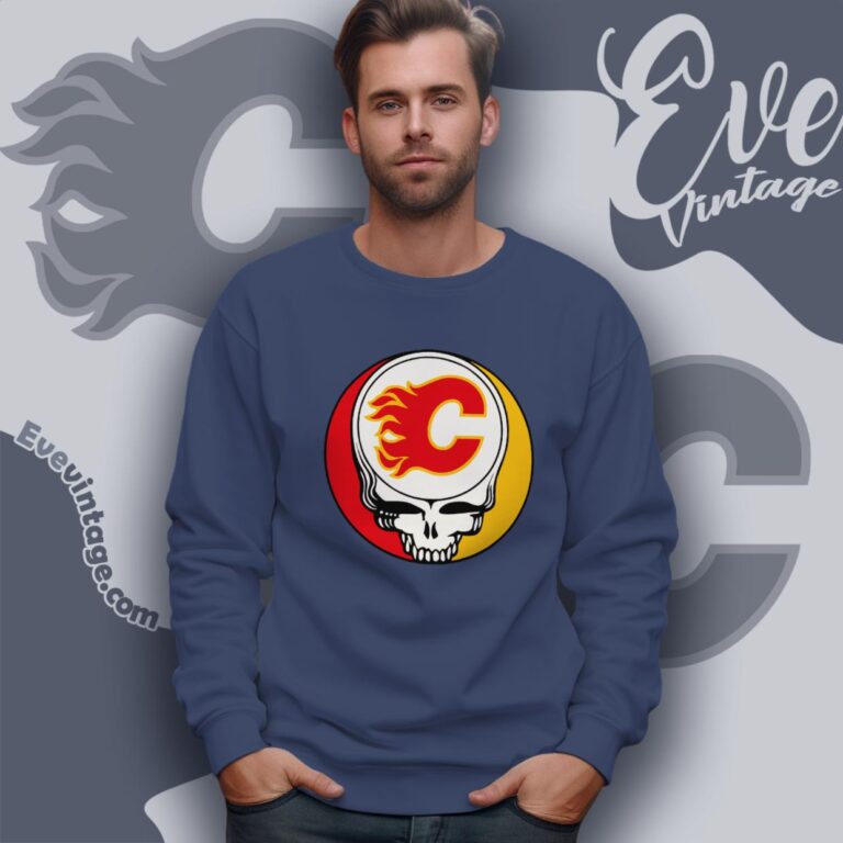 Calgary Flames Steal Your Face Grateful Dead Shirt Sweatshirt Calgary Flames Steal Your Face Grateful Dead Shirt Sweatshirt