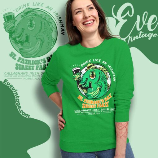 Callaghan’s Irish Social Club Shirt – Drink Like An Irishman – St Patrick’s Day Shirt