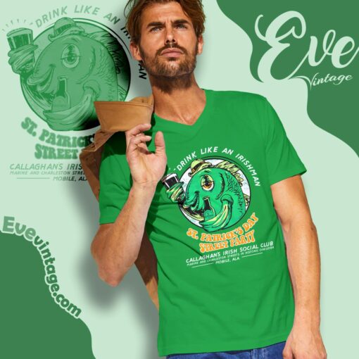 Callaghan’s Irish Social Club Shirt – Drink Like An Irishman – St Patrick’s Day Shirt