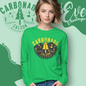 Carbonado Saloon Shirt Washington Dive Bar Long Sleeve Tee