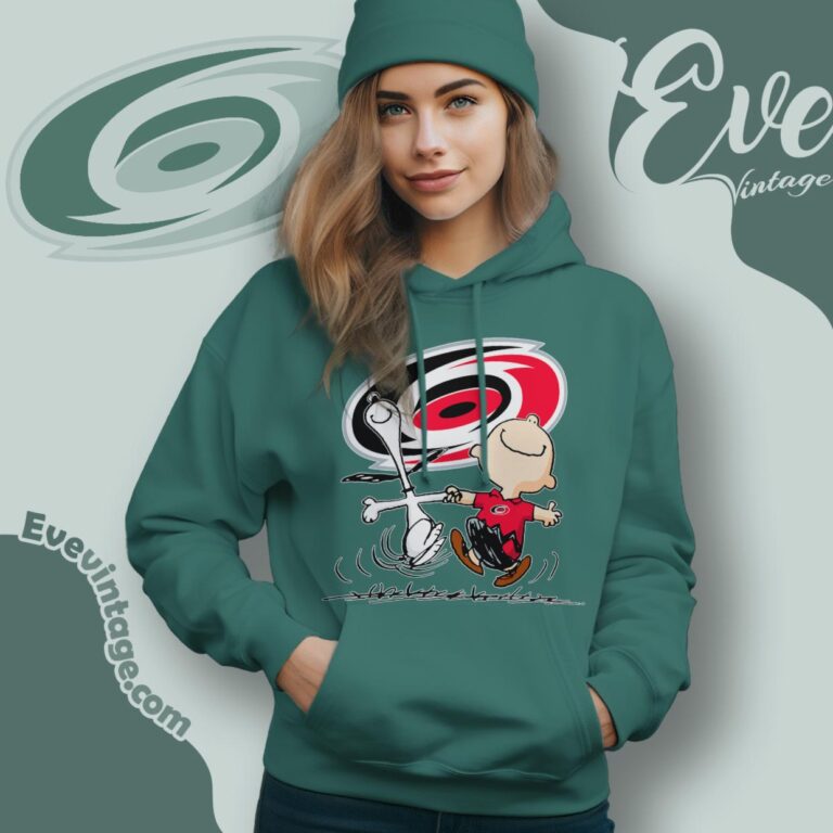 Carolina Hurricanes Charlie Brown Snoopy Happy Dancing Shirt Hoodie Carolina Hurricanes Charlie Brown Snoopy Happy Dancing Shirt Hoodie