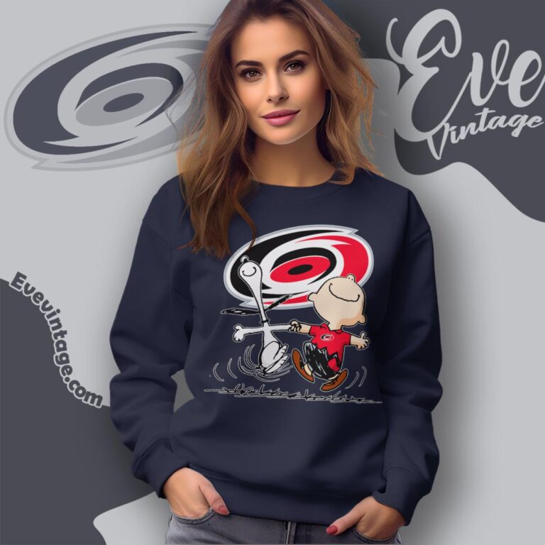 Carolina Hurricanes Charlie Brown Snoopy Happy Dancing Shirt Sweatshirt Carolina Hurricanes Charlie Brown Snoopy Happy Dancing Shirt Sweatshirt