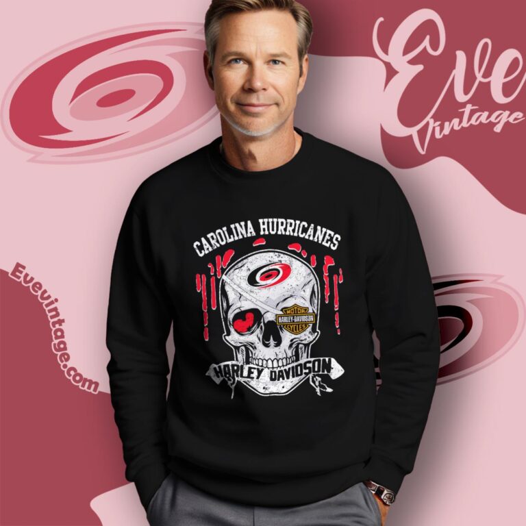 Carolina Hurricanes Harley Davidson Skull Shirt Sweatshirt Carolina Hurricanes Harley Davidson Skull Shirt Sweatshirt